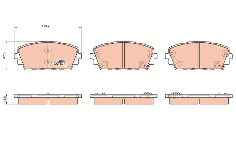 Brake Pad Set, disc brake TRW GDB3535