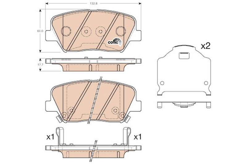 Brake Pad Set, disc brake TRW GDB3549