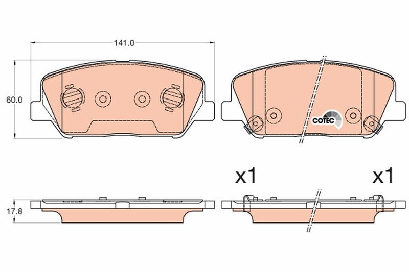 Brake Pad Set, disc brake TRW GDB3582