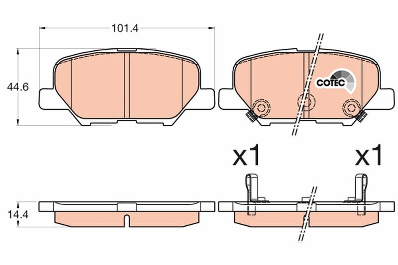 Brake Pad Set, disc brake TRW GDB3583