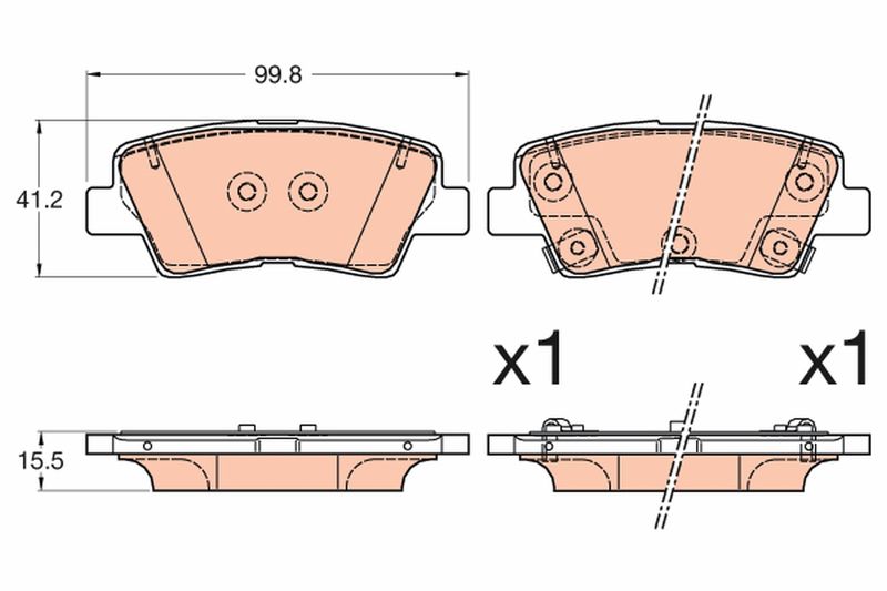 Brake Pad Set, disc brake TRW GDB3594