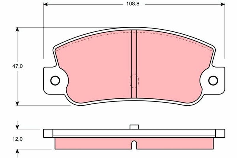 Комплект гальмівних накладок, дискове гальмо TRW GDB360