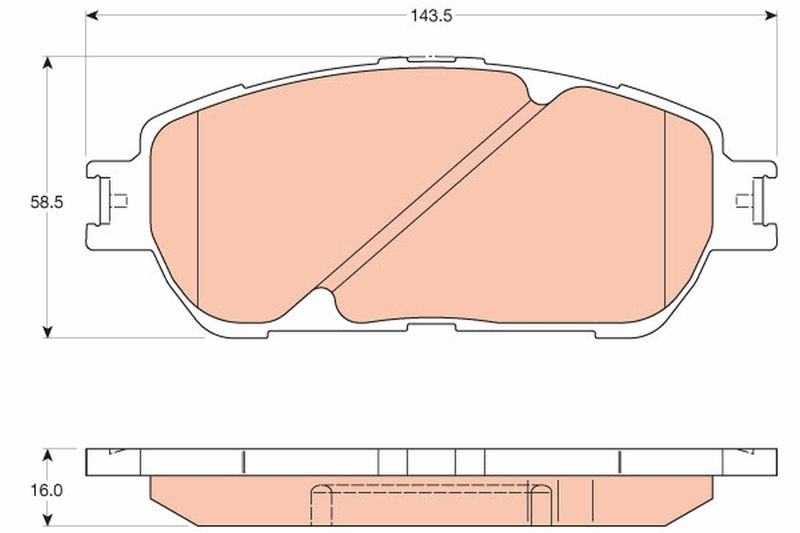 Комплект гальмівних накладок, дискове гальмо TRW GDB3610