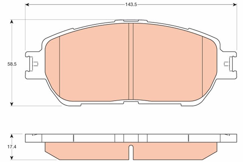 Brake Pad Set, disc brake TRW GDB3612