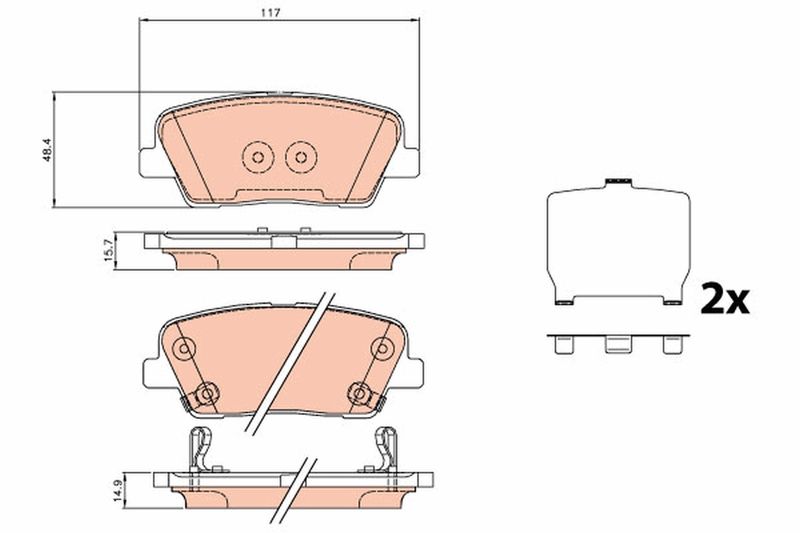 Brake Pad Set, disc brake TRW GDB3624