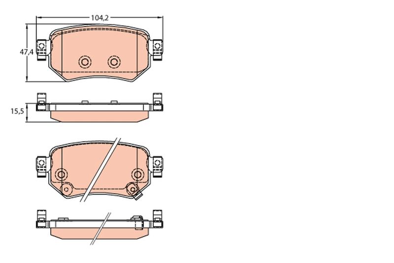 Brake Pad Set, disc brake TRW GDB3632