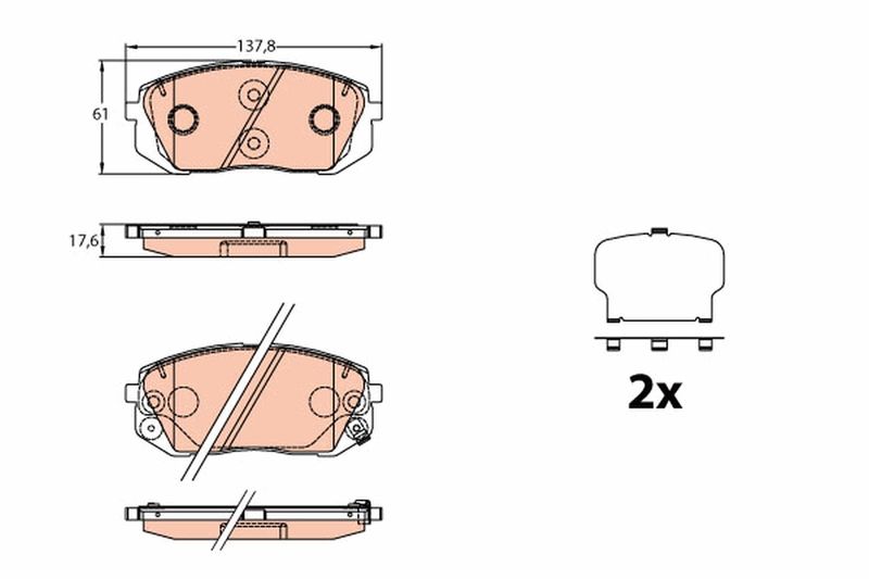 Brake Pad Set, disc brake TRW GDB3640