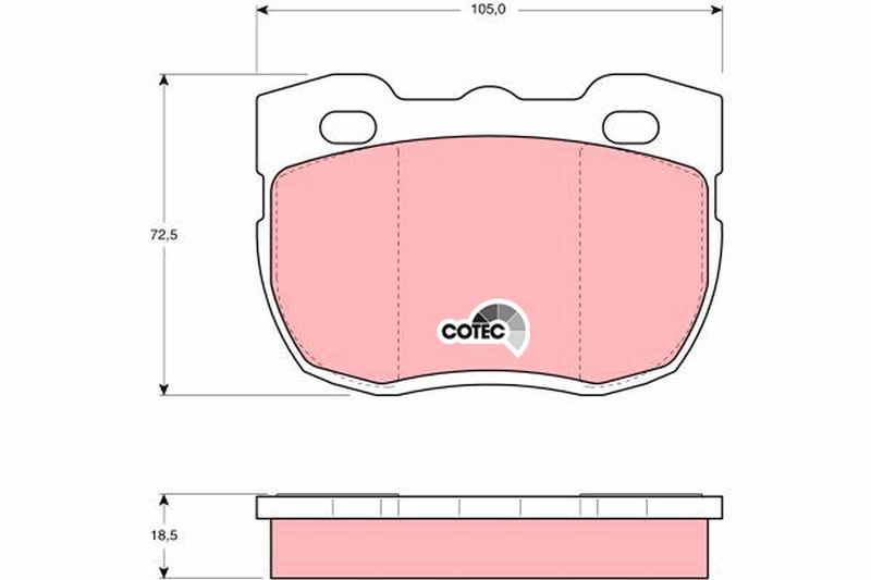 Brake Pad Set, disc brake TRW GDB394