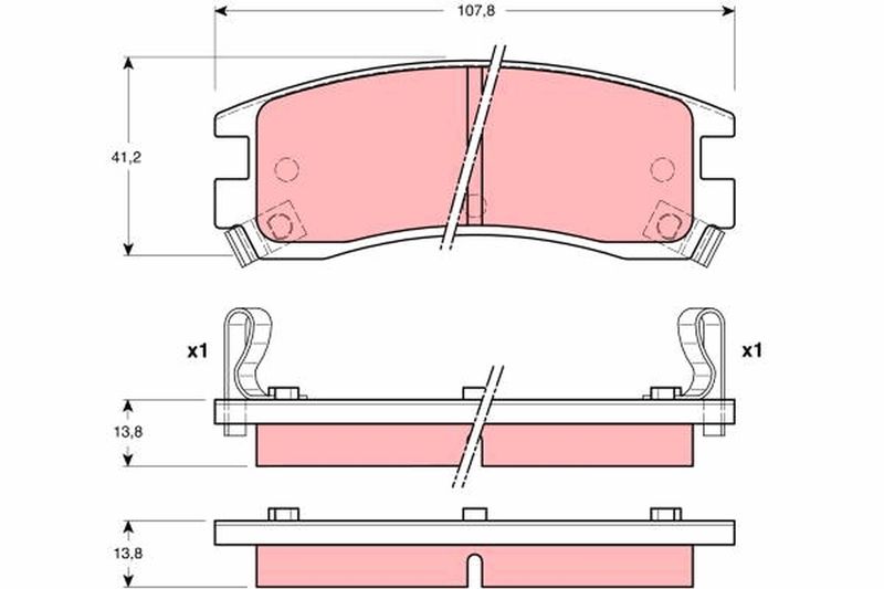 Brake Pad Set, disc brake TRW GDB4042