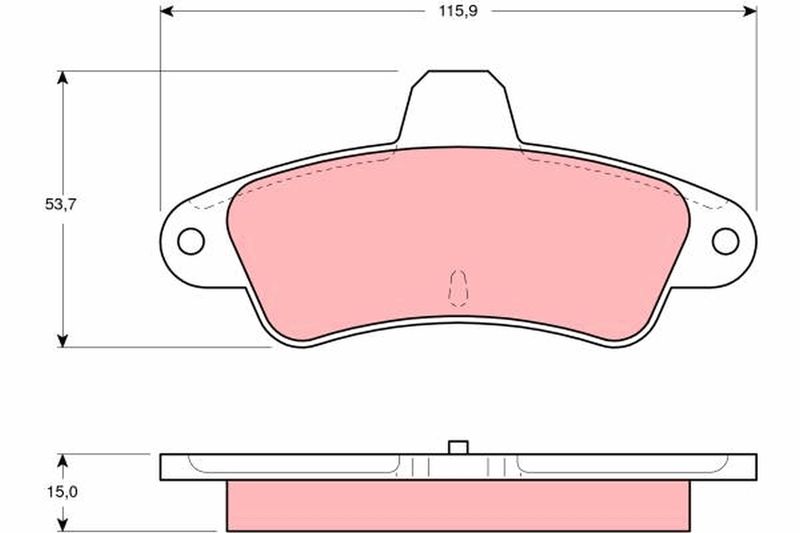 Комплект гальмівних накладок, дискове гальмо TRW GDB4084