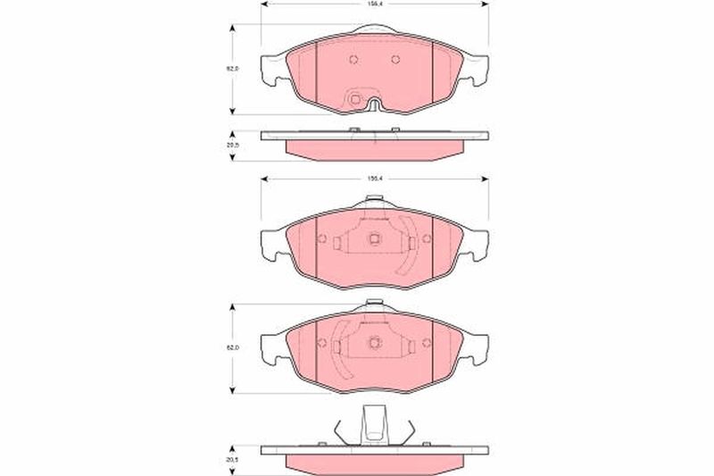 Brake Pad Set, disc brake TRW GDB4125