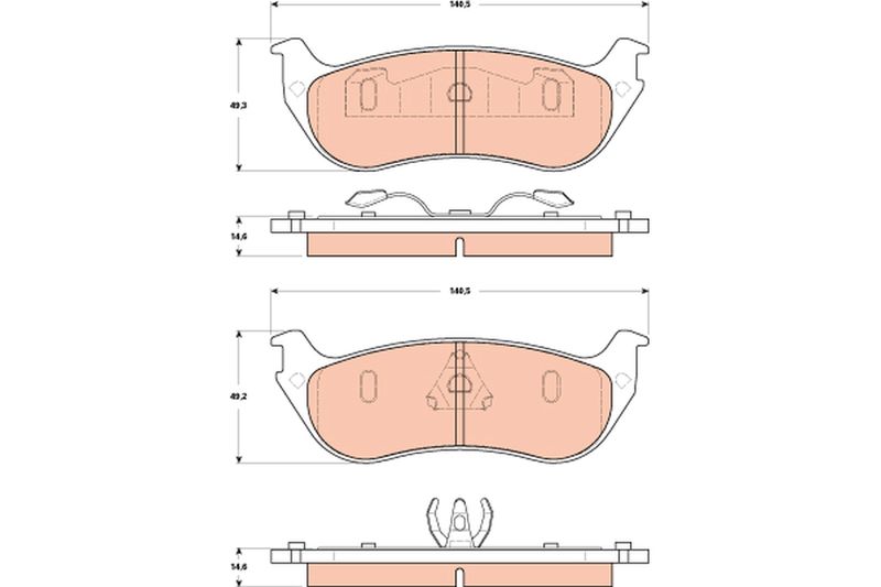 Brake Pad Set, disc brake TRW GDB4132