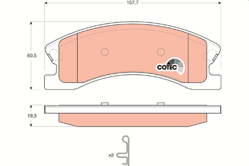 Brake Pad Set, disc brake TRW GDB4133