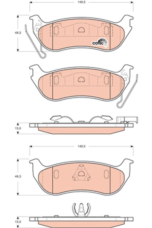 Brake Pad Set, disc brake TRW GDB4139