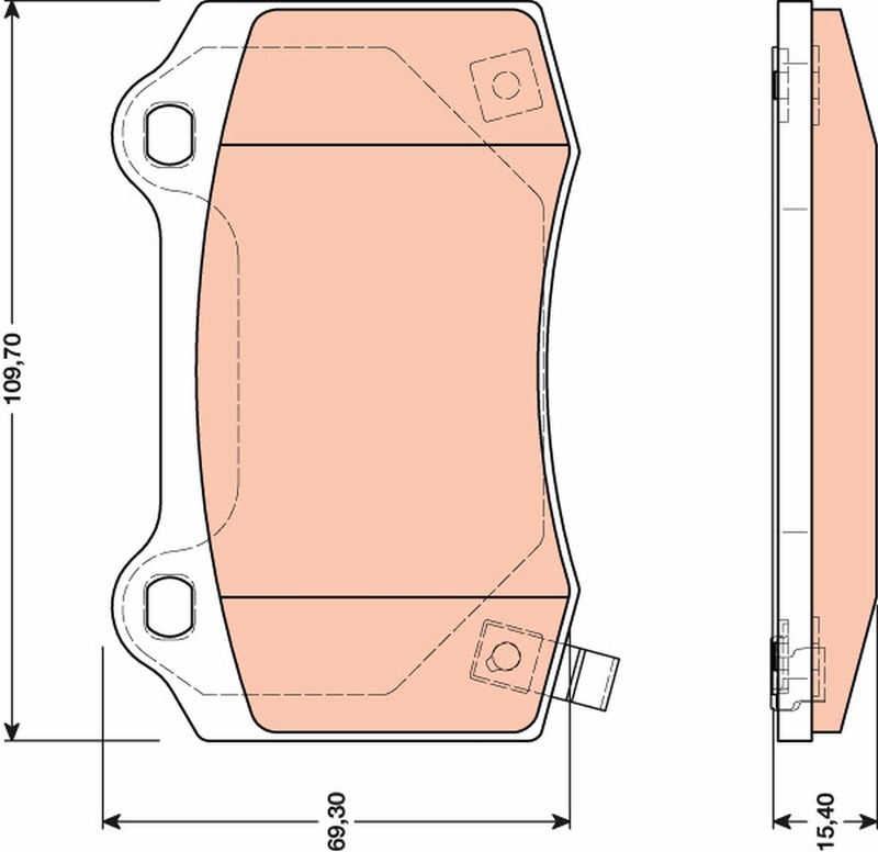 Brake Pad Set, disc brake TRW GDB4171