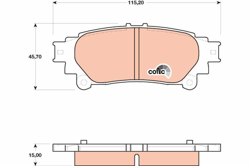 Brake Pad Set, disc brake TRW GDB4174