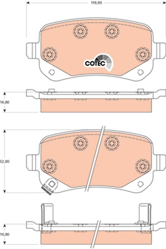 Brake Pad Set, disc brake TRW GDB4176