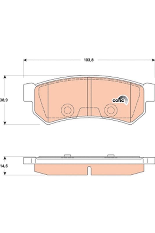 Brake Pad Set, disc brake TRW GDB4178