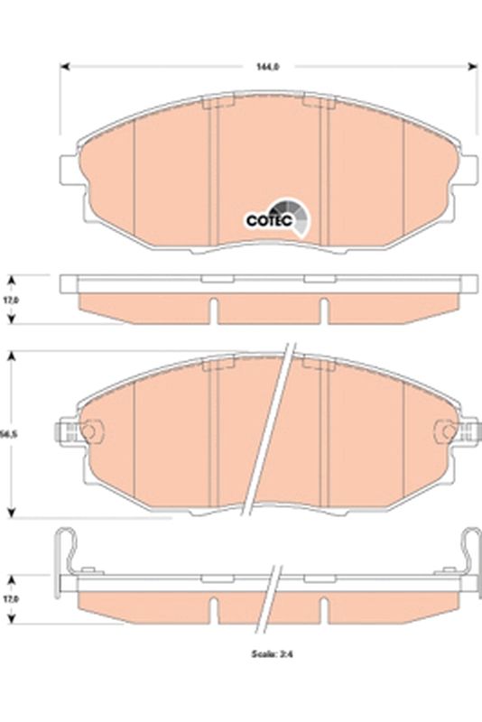 Brake Pad Set, disc brake TRW GDB4179