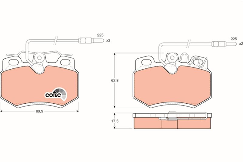 Brake Pad Set, disc brake TRW GDB446