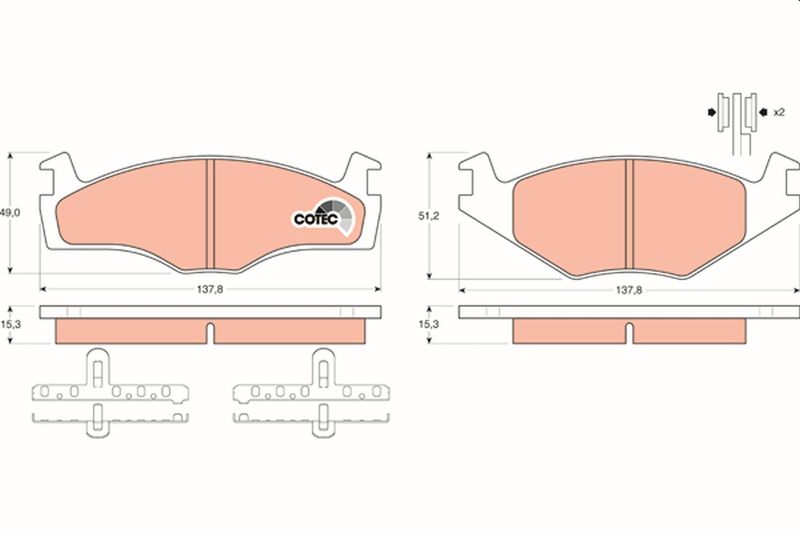 Brake Pad Set, disc brake TRW GDB459