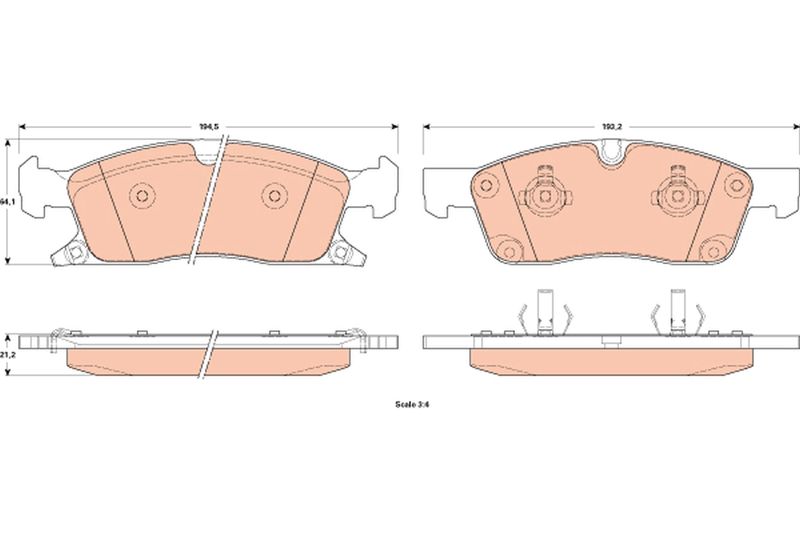 Brake Pad Set, disc brake TRW GDB4604