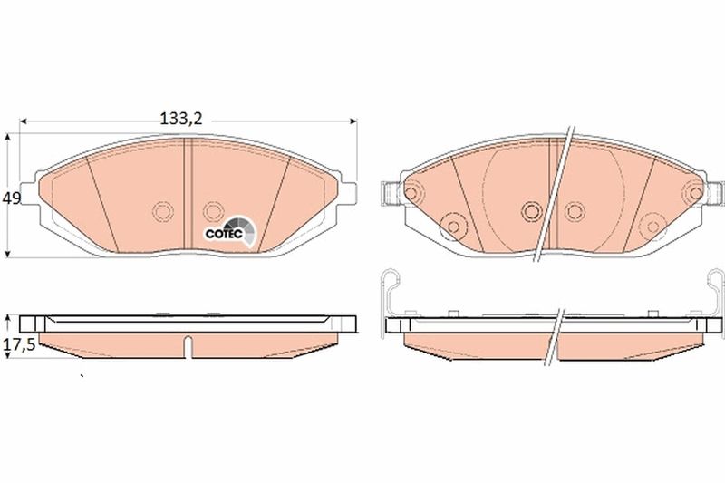 Brake Pad Set, disc brake TRW GDB4606