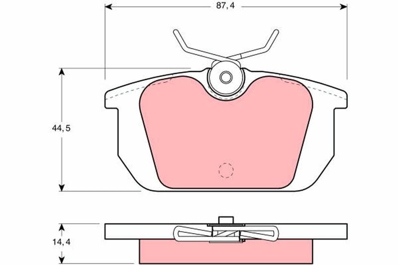 Brake Pad Set, disc brake TRW GDB466