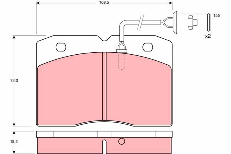 Brake Pad Set, disc brake TRW GDB478