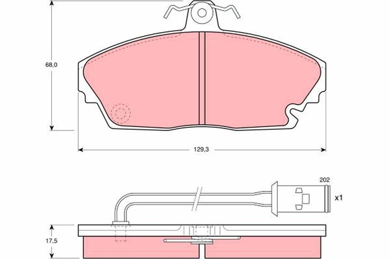 Brake Pad Set, disc brake TRW GDB479