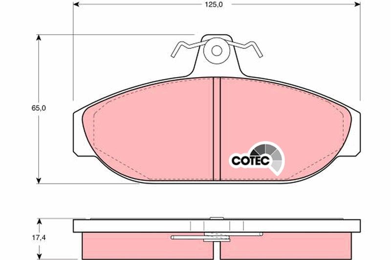 Brake Pad Set, disc brake TRW GDB482