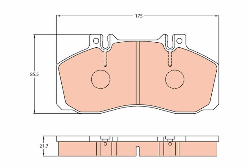 Комплект гальмівних накладок, дискове гальмо TRW GDB5050