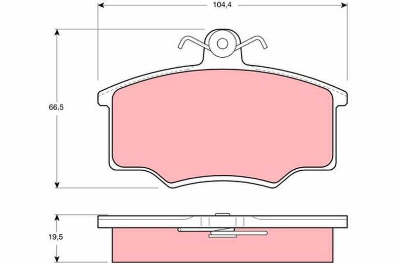 Brake Pad Set, disc brake TRW GDB628