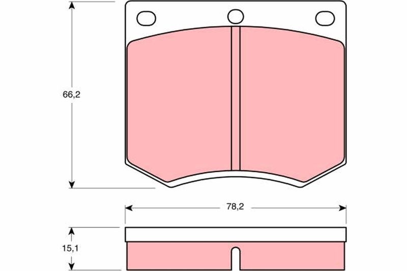 Комплект гальмівних накладок, дискове гальмо TRW GDB660