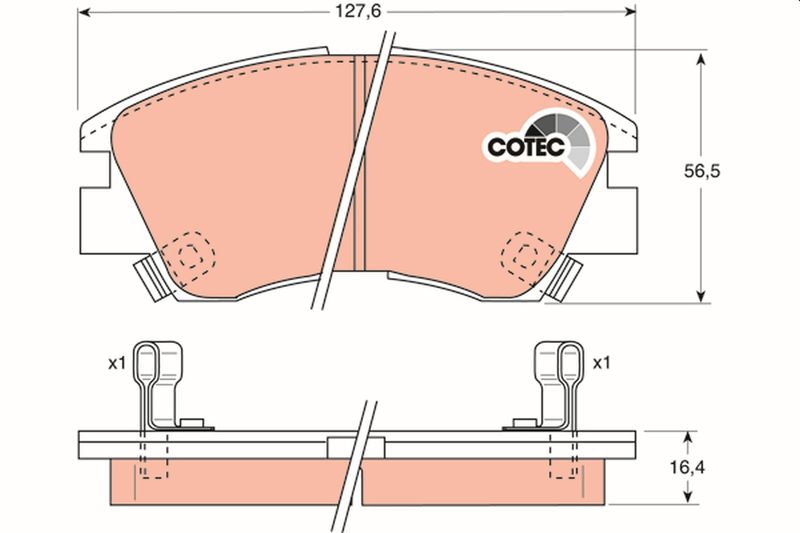 Brake Pad Set, disc brake TRW GDB729