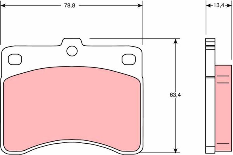 Комплект гальмівних накладок, дискове гальмо TRW GDB736