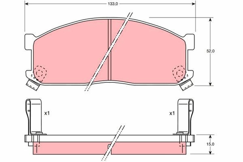 Brake Pad Set, disc brake TRW GDB737