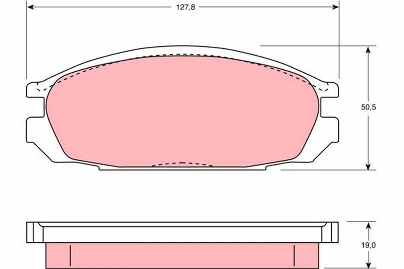 Комплект гальмівних накладок, дискове гальмо TRW GDB745