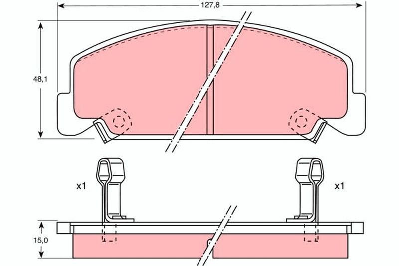 Brake Pad Set, disc brake TRW GDB764