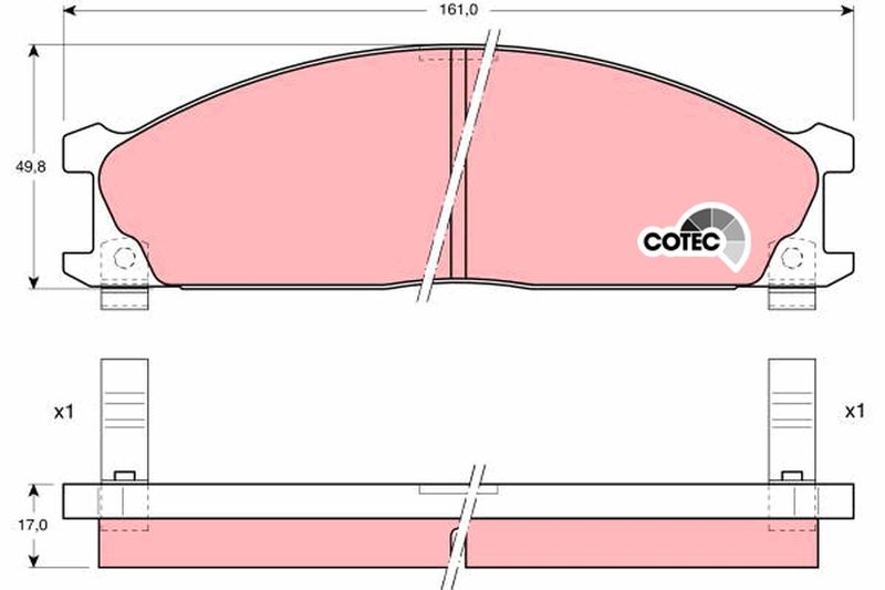 Brake Pad Set, disc brake TRW GDB766