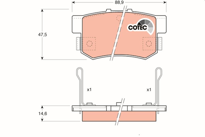 Brake Pad Set, disc brake TRW GDB774