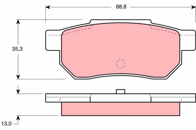 Комплект гальмівних накладок, дискове гальмо TRW GDB775