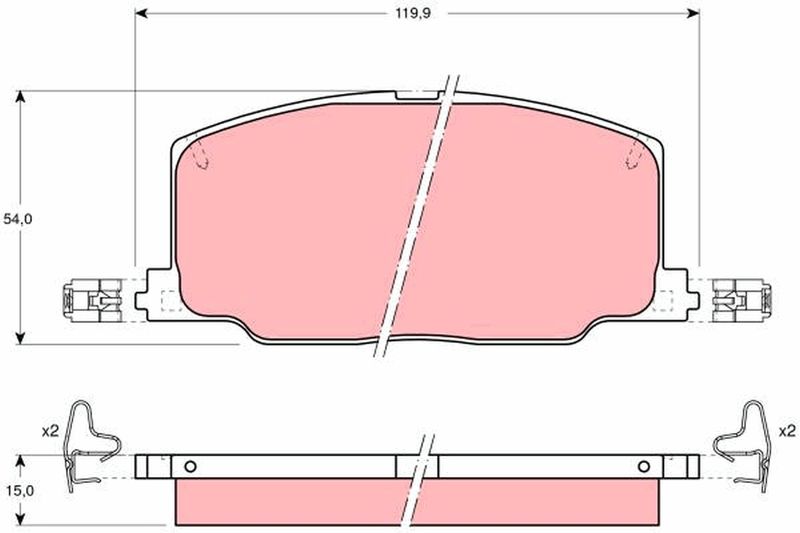 Brake Pad Set, disc brake TRW GDB798