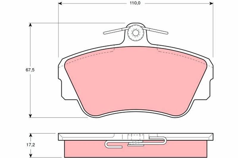 Brake Pad Set, disc brake TRW GDB812