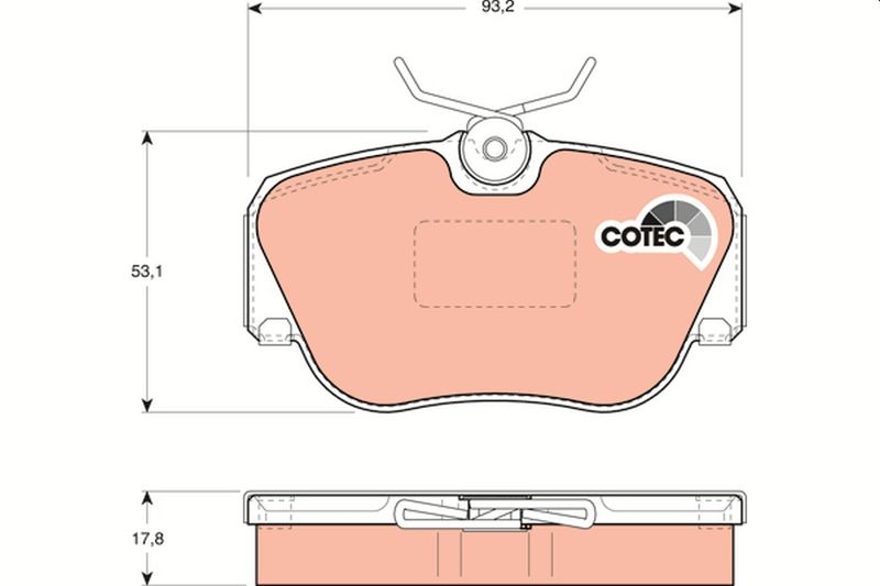 Brake Pad Set, disc brake TRW GDB817