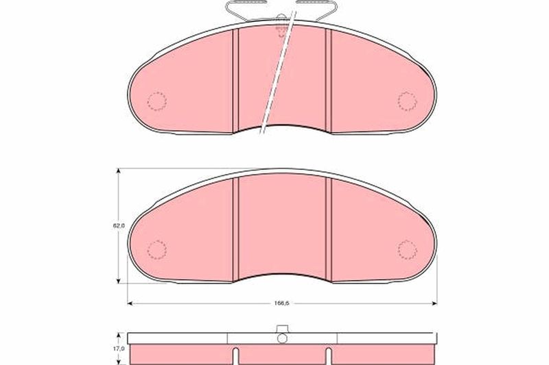 Комплект гальмівних накладок, дискове гальмо TRW GDB827