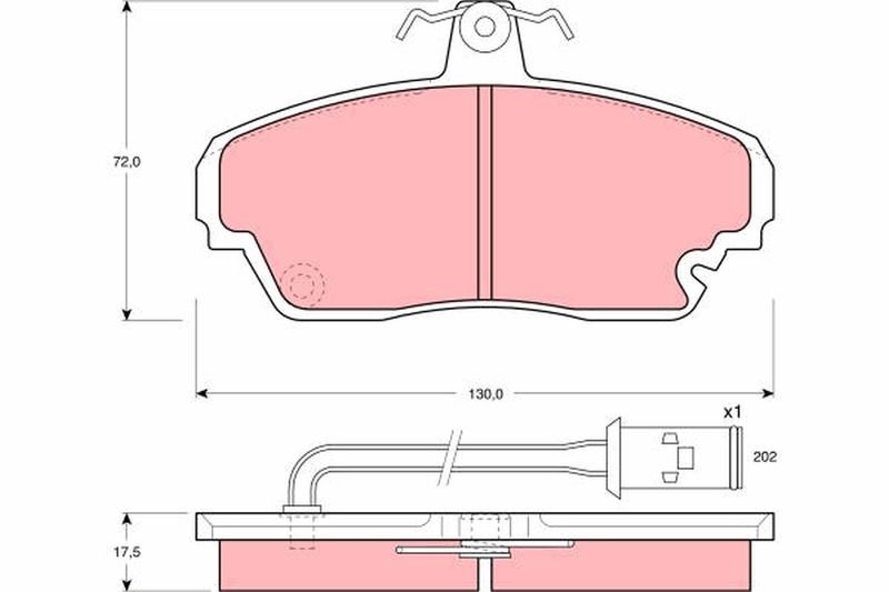 Brake Pad Set, disc brake TRW GDB851