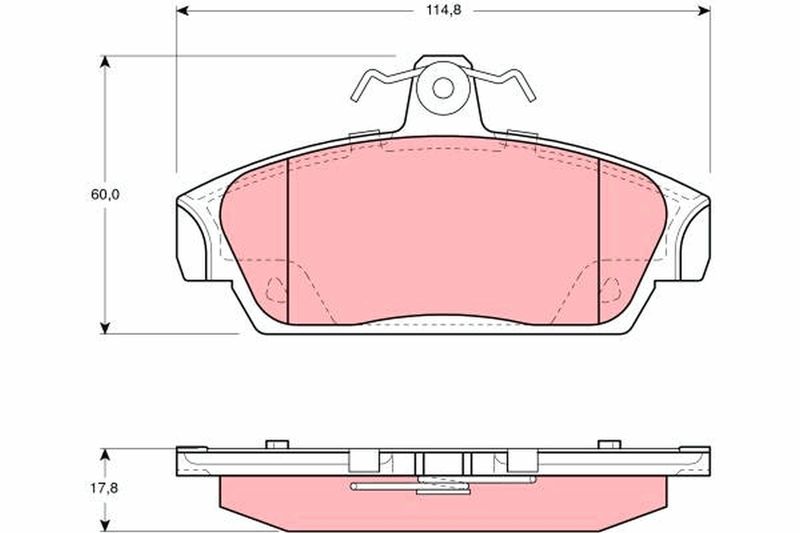 Комплект гальмівних накладок, дискове гальмо TRW GDB859