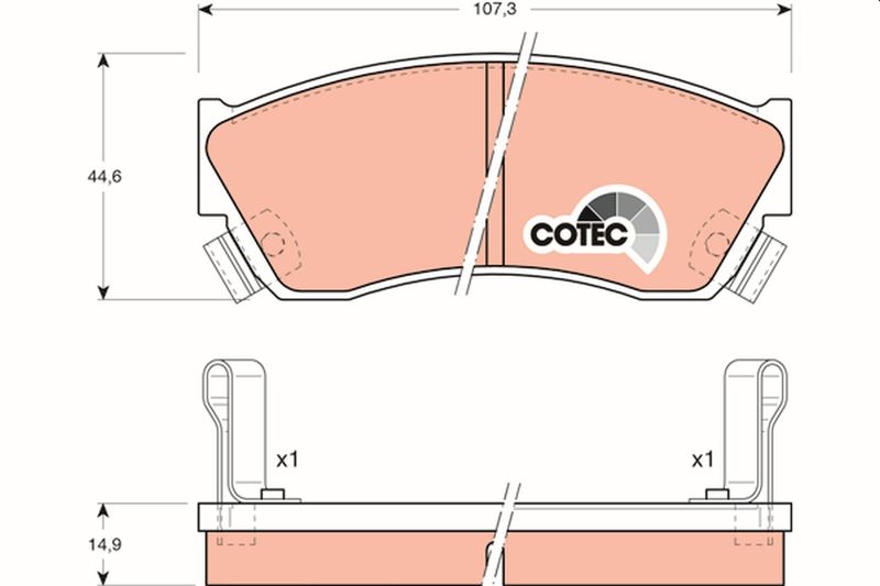 Brake Pad Set, disc brake TRW GDB883