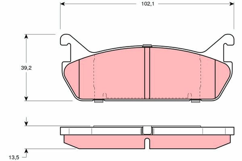 Brake Pad Set, disc brake TRW GDB887